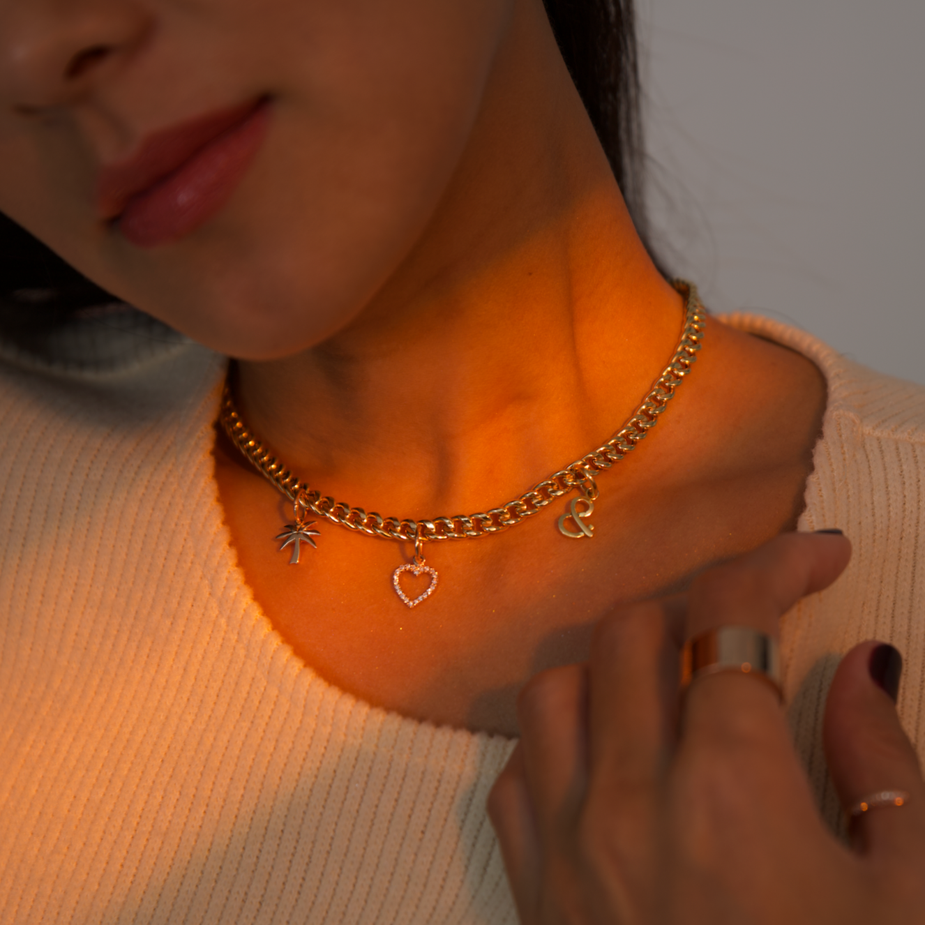 Diamond Heart Charm