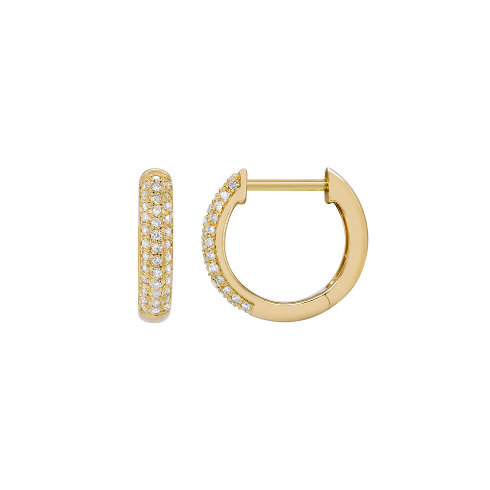 Pavé Diamond Hoops