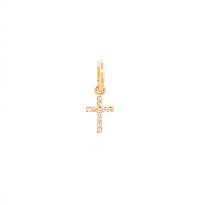 Diamond Cross Charm