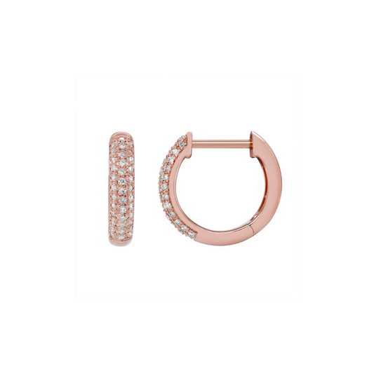 Pavé Diamond Hoops