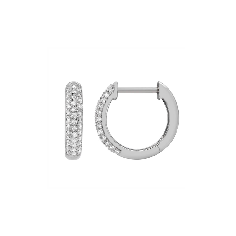 Pavé Diamond Hoops